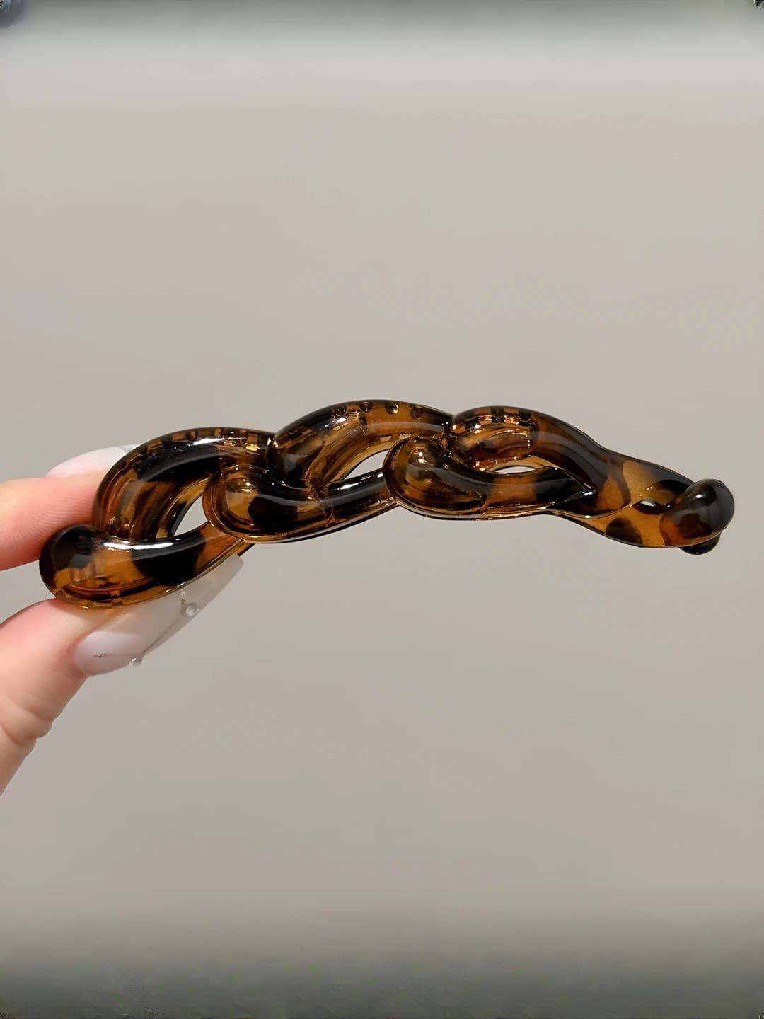 1# Amber leopard twist - approx. 10 cm