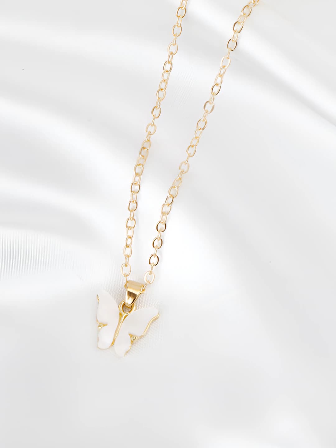White acrylic butterfly necklace #XL68