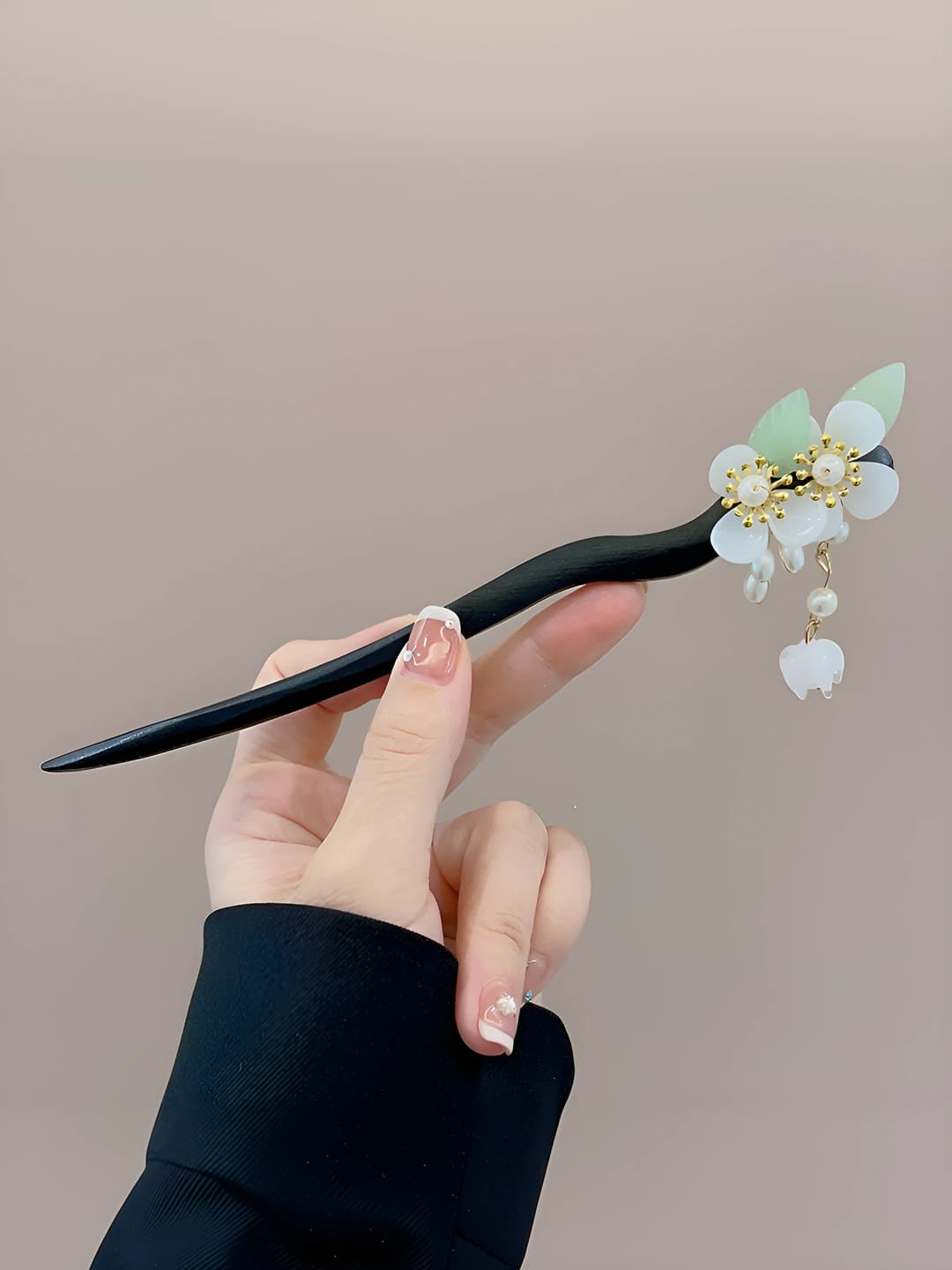 17# White jade double flower
