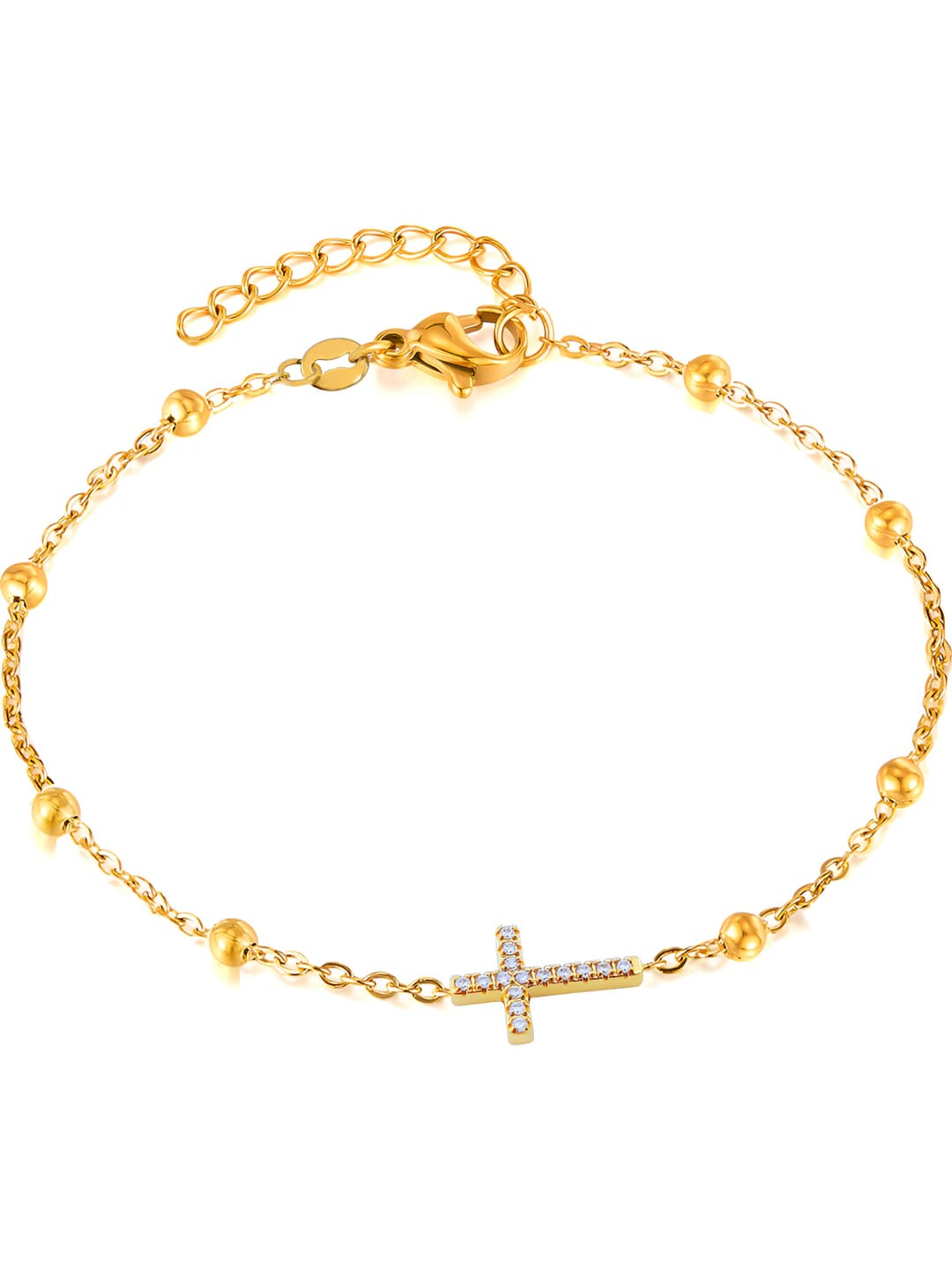 B0044G cross bracelet - gold