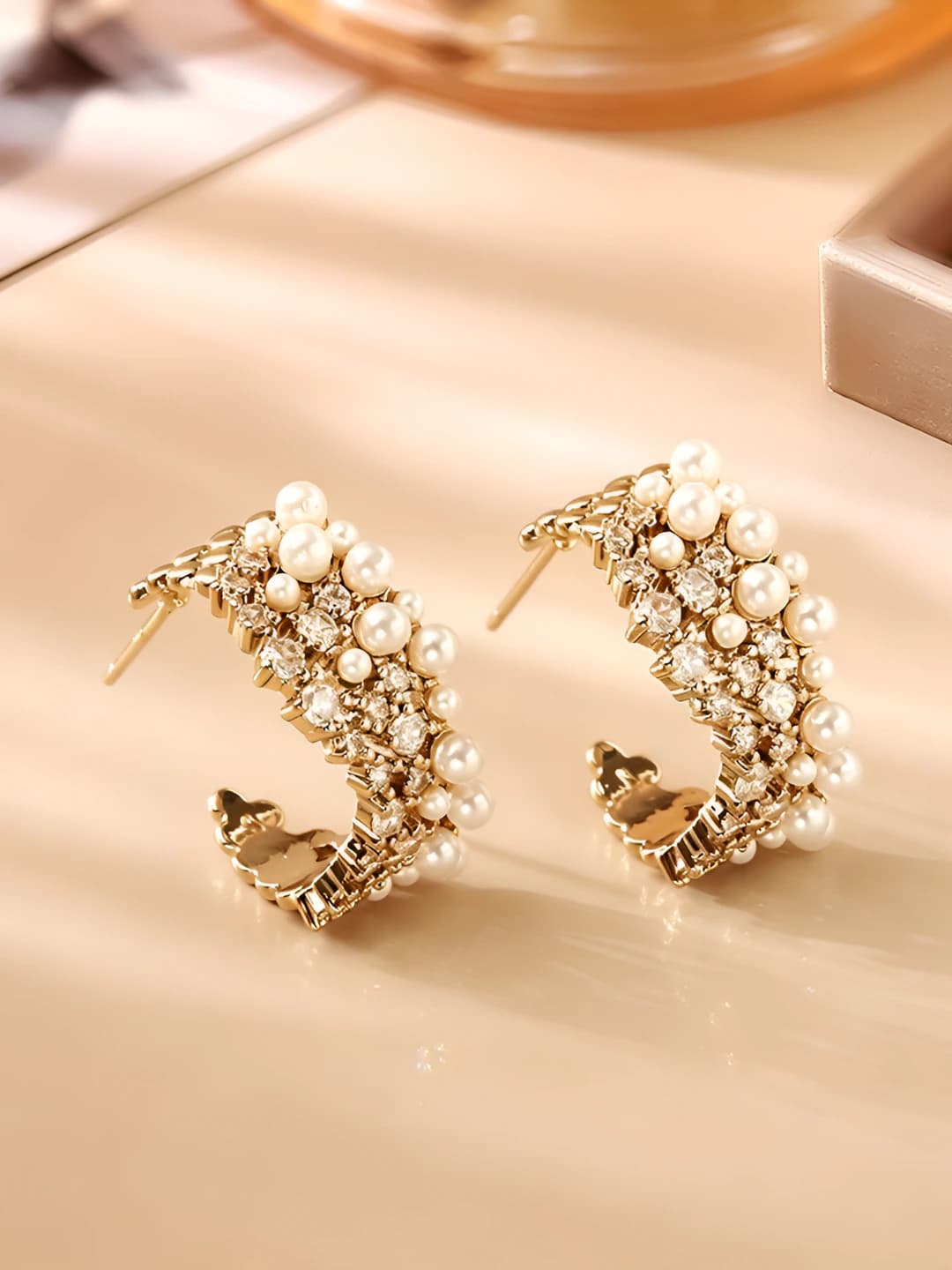 Кофейное золото серьги (925 серебро)