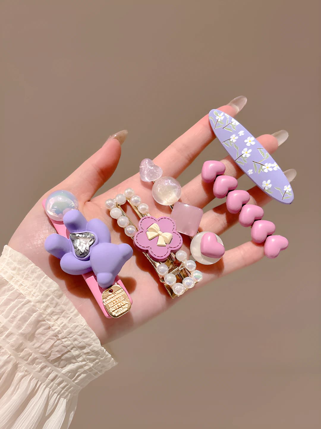 Purple small, 5 pcs