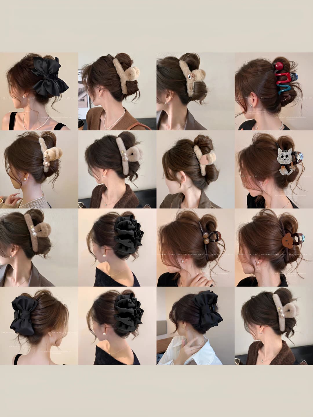 Женский большой чёрный атласный зажим для волос, для густых волос, элемент дизайна: треугольник, стиль: в стиле Шанель