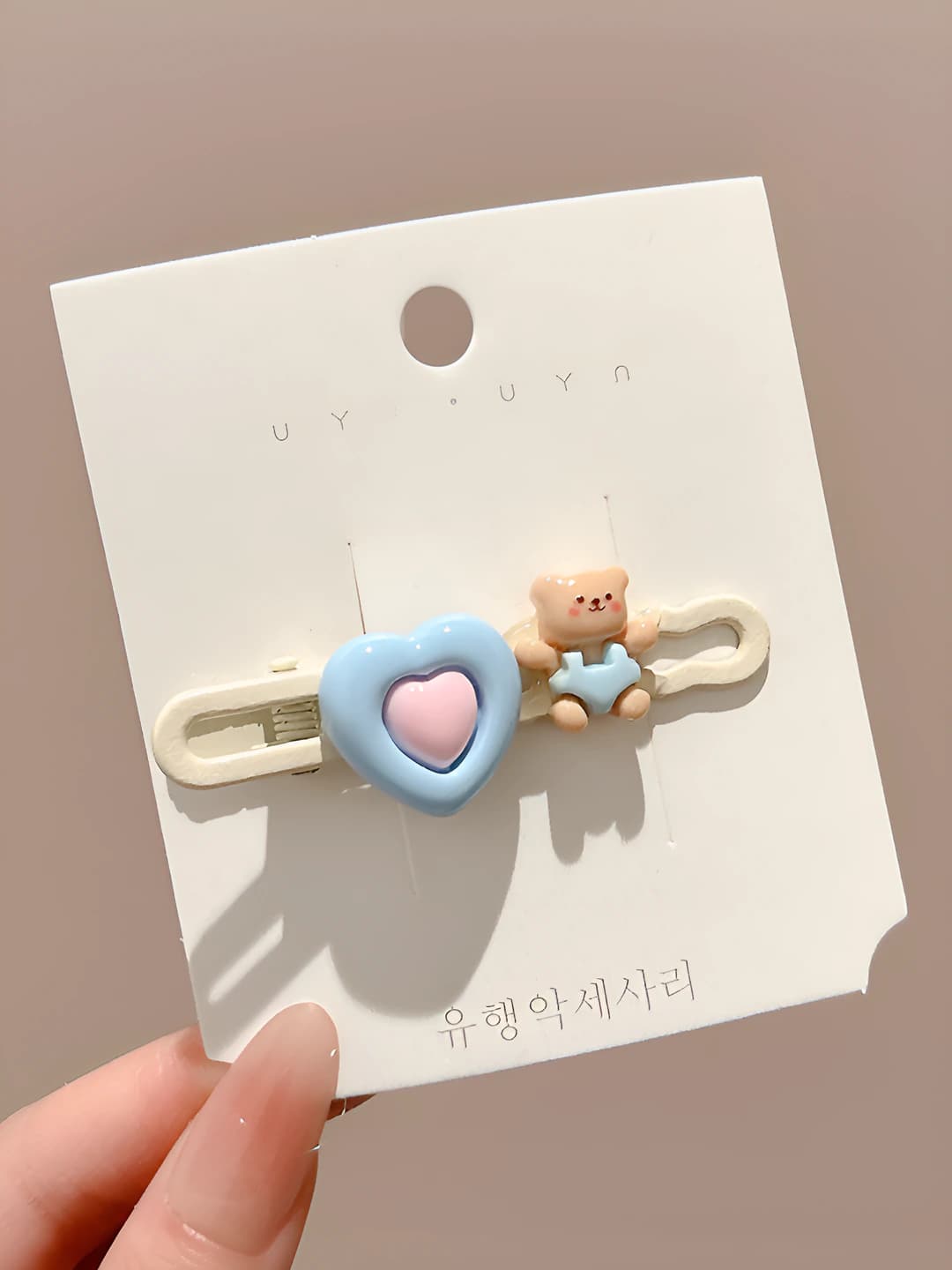 3# Bear heart clip 6 cm