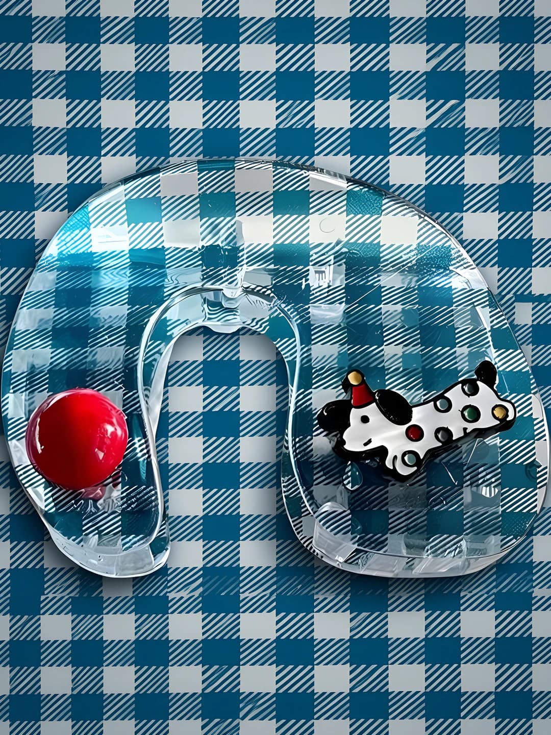 1# Blue U-shaped clip