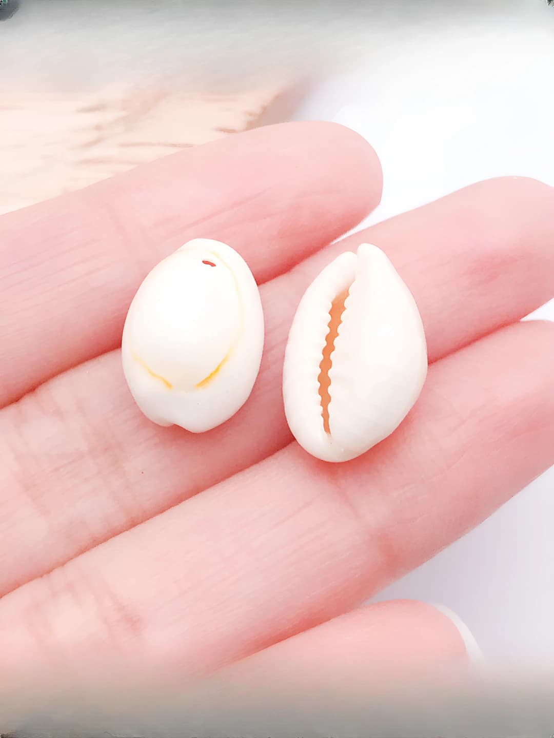 10g (14 dona) sut rangli tabiiy qotil 11x18mm 0.7g