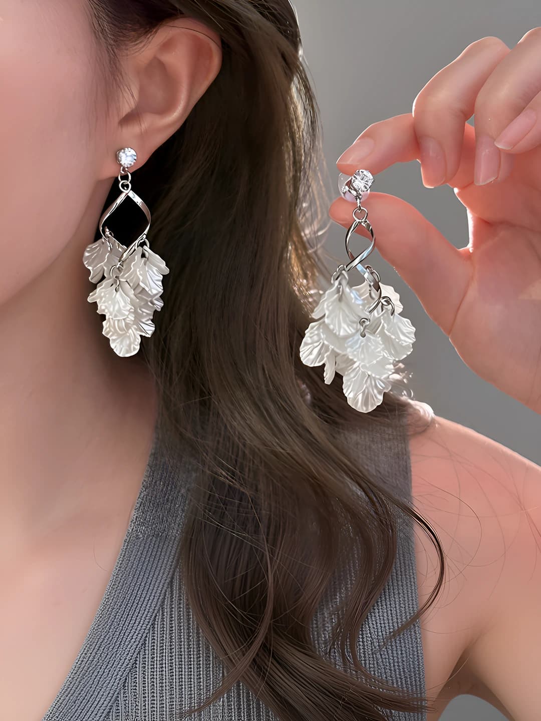 Spiral shell earrings - 925 silver
