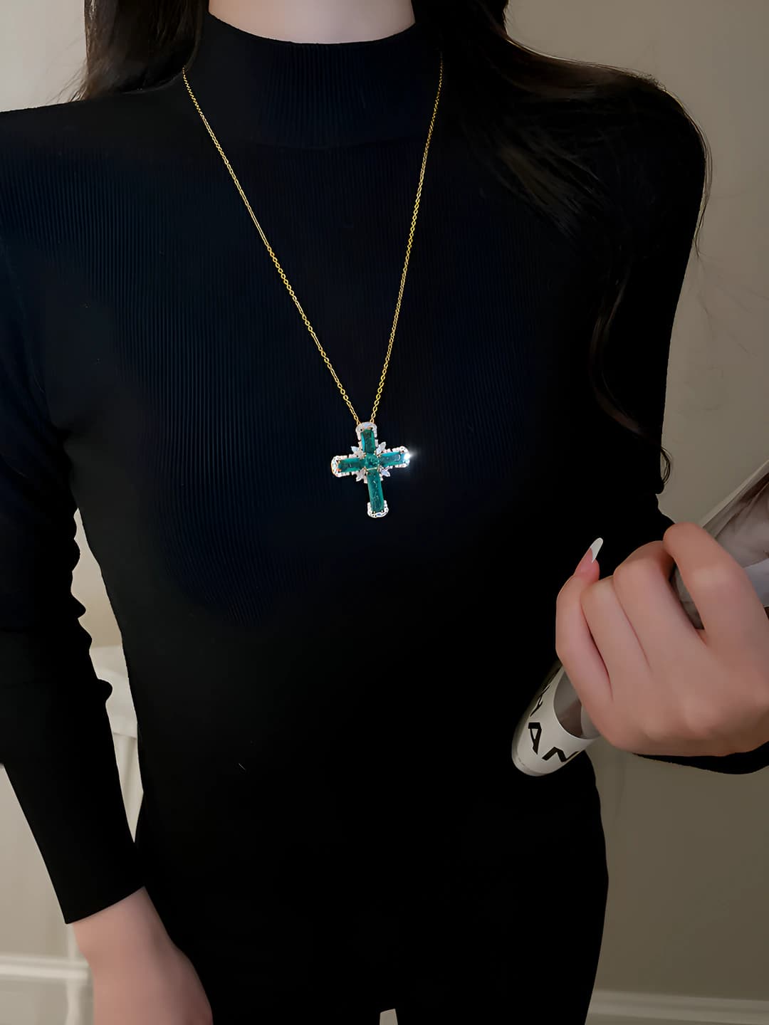 18# necklace - Gold - Green