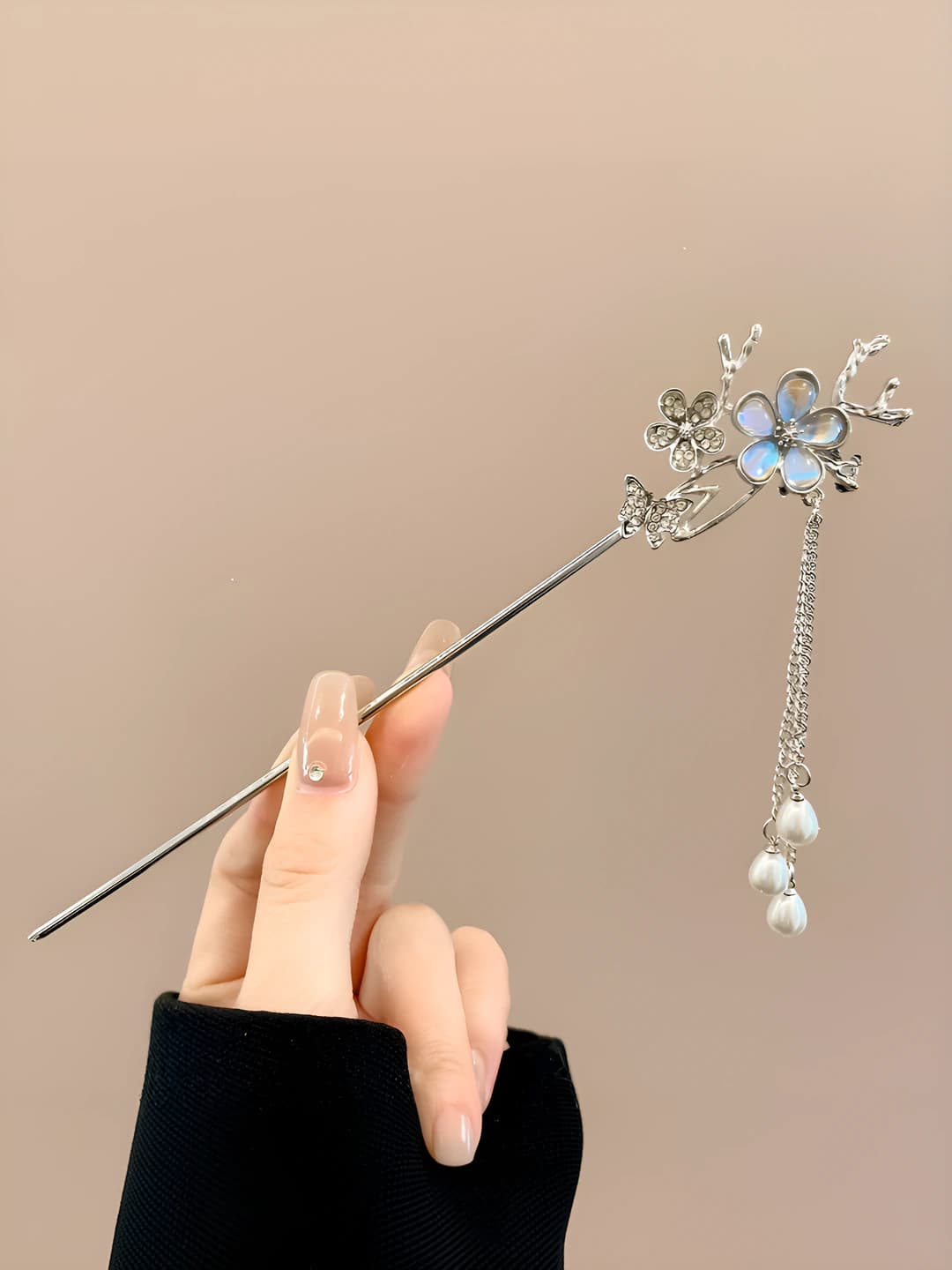 Rhinestone butterfly flower (bagged)