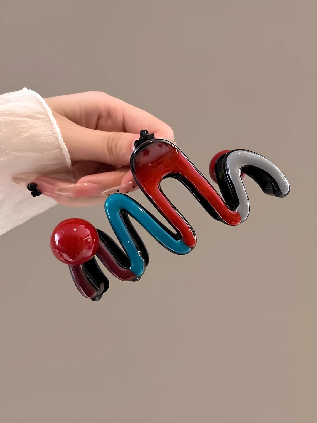 14# Красный жемчуг контрастный зажим 11cm