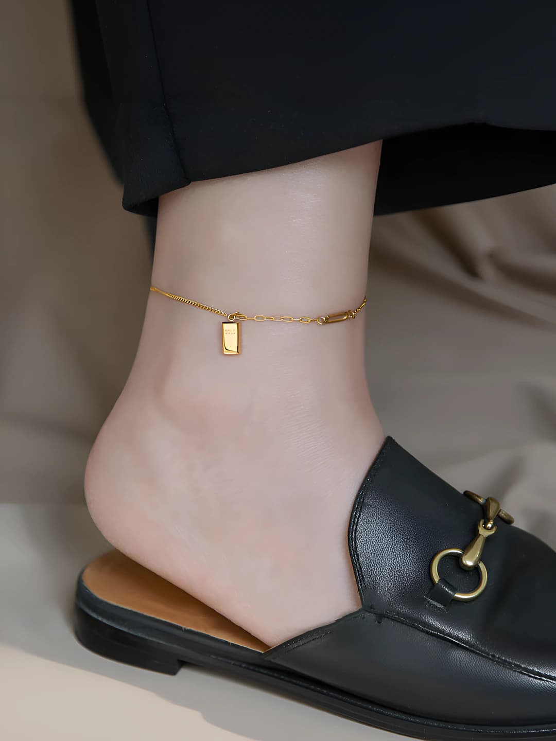 Wealth Gold Bar Anklet