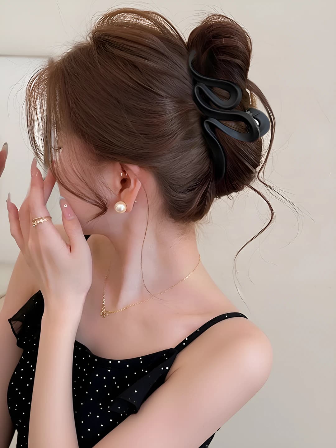 Чёрный линейный зажим, 13 см
