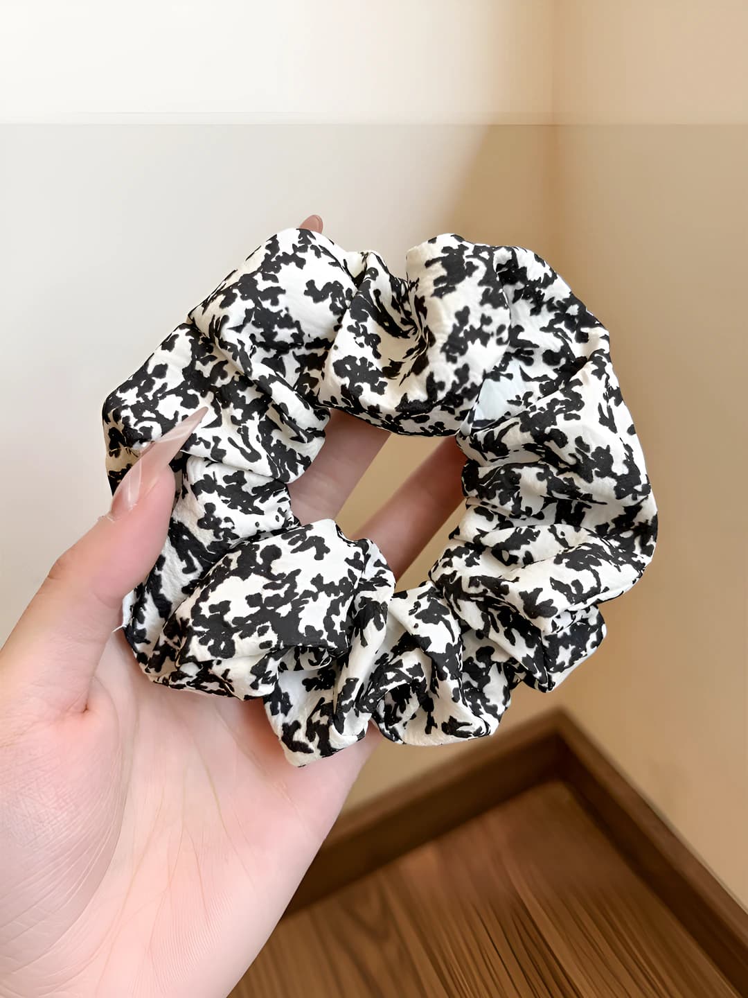 4# Black, floral
