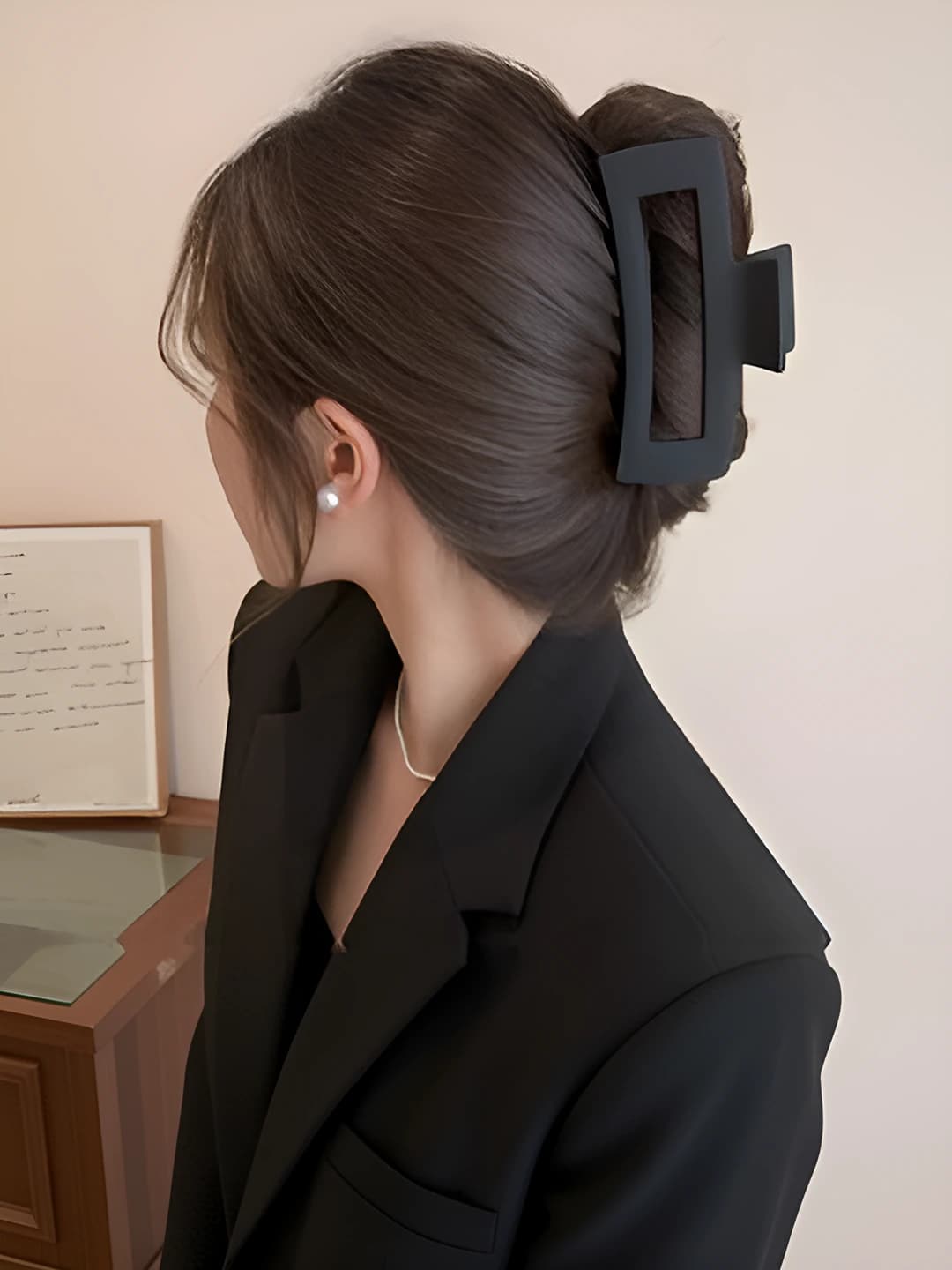 11# Matte black square clip 12.5 cm