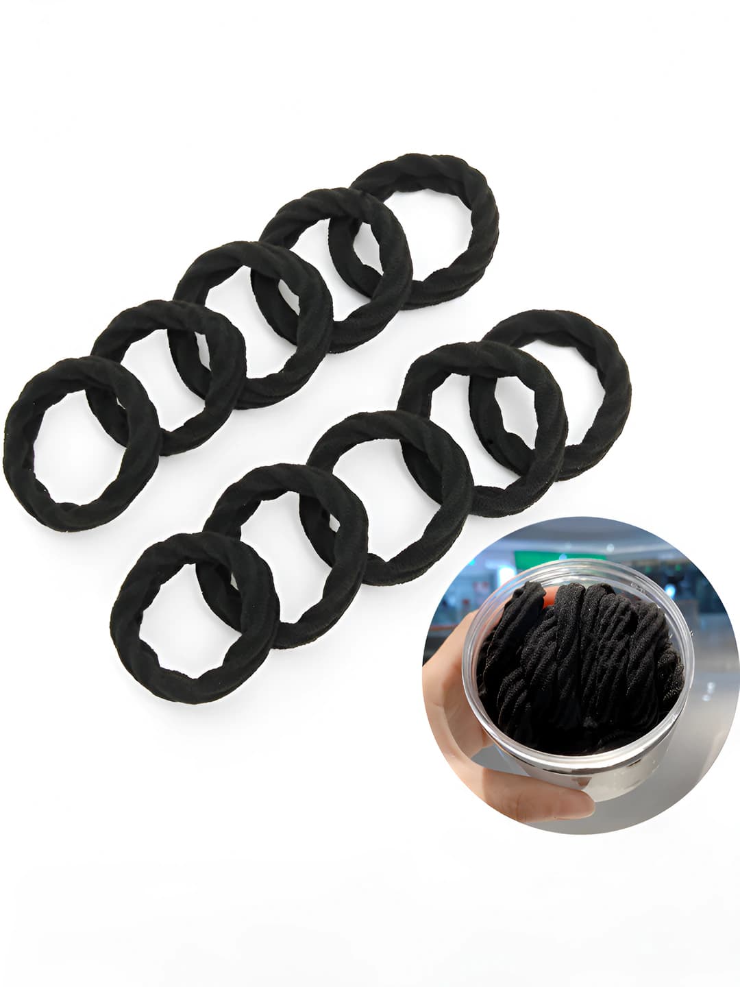 Black spiral, 20 pcs