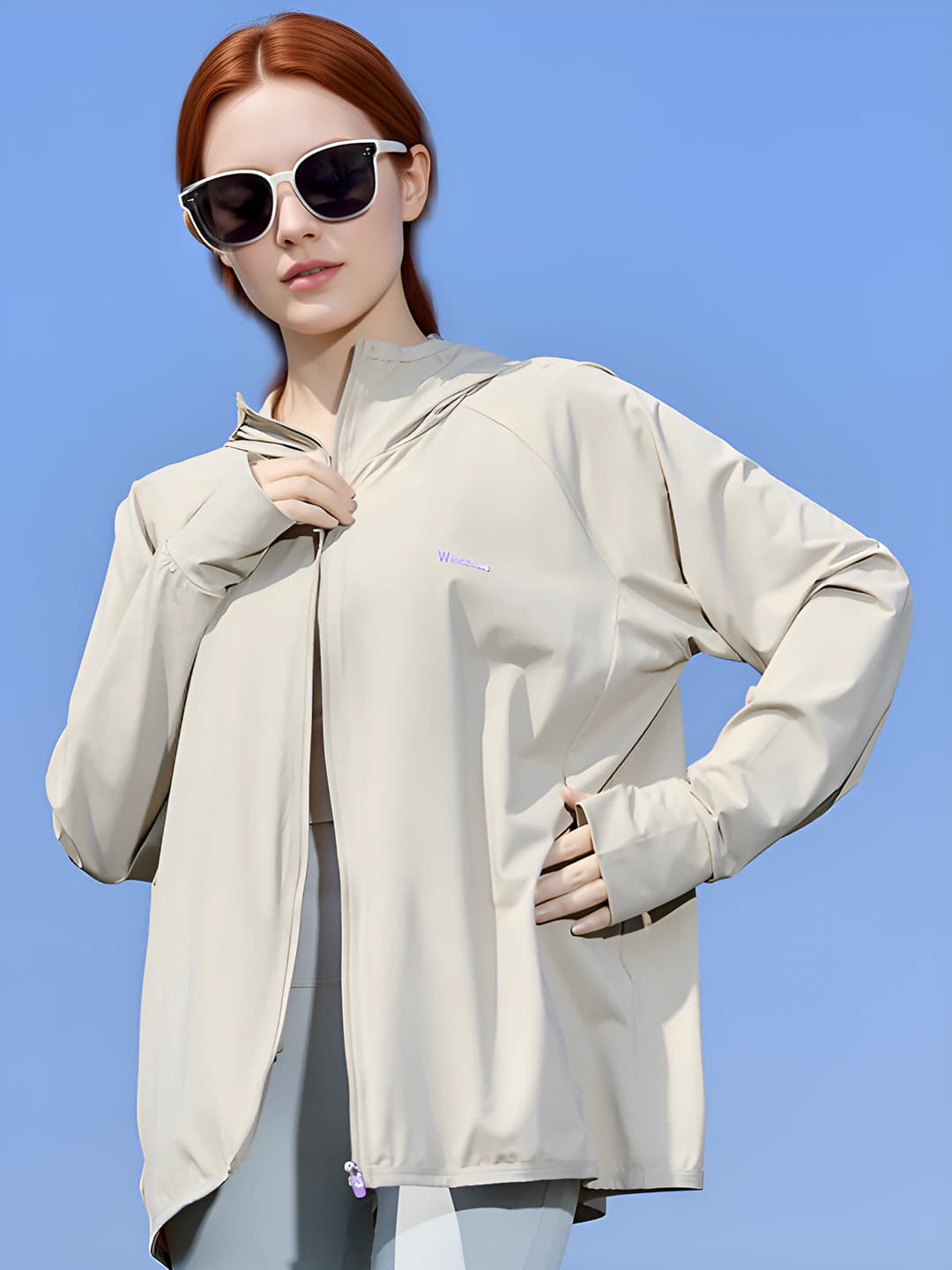 Women's summer sun-protective breathable quick-dry ice-silk fabric light jacket