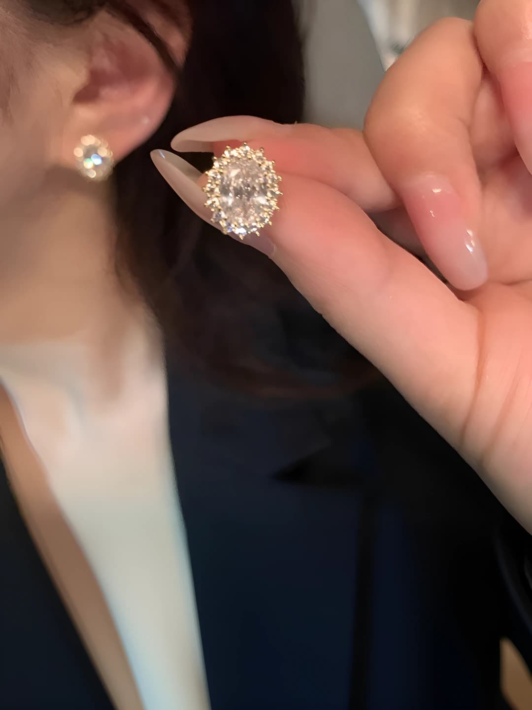 4# Round diamond stud