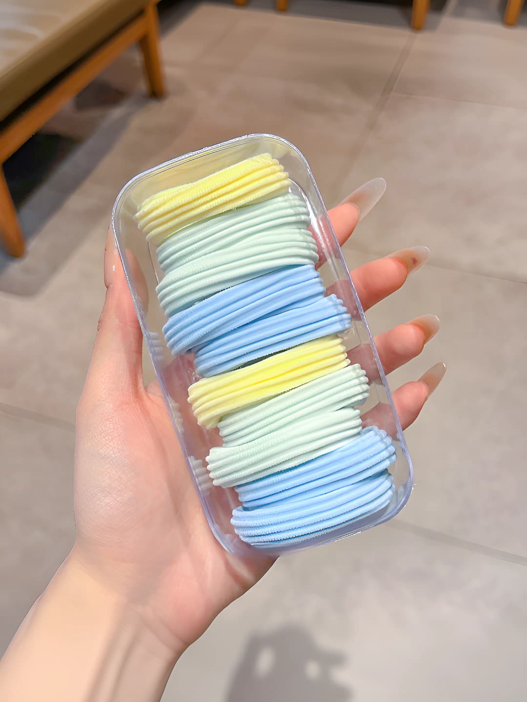 2# Sea salt blue - striped, 10 pcs