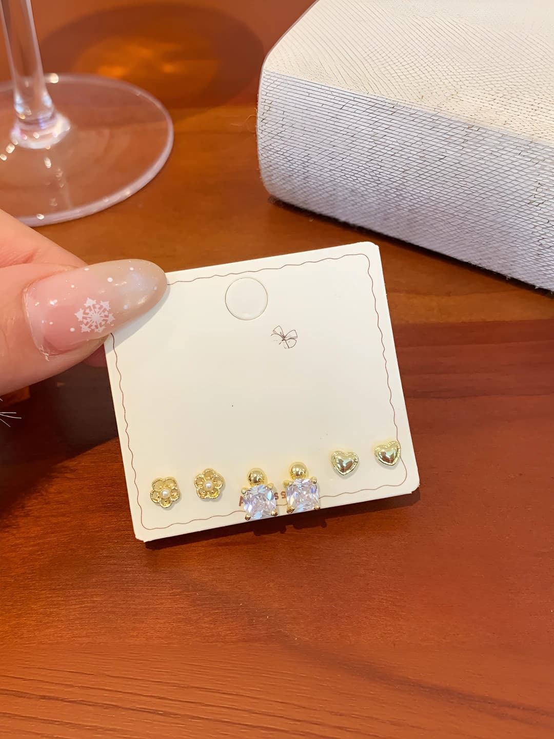 WXG9 Gold flowers square diamond
