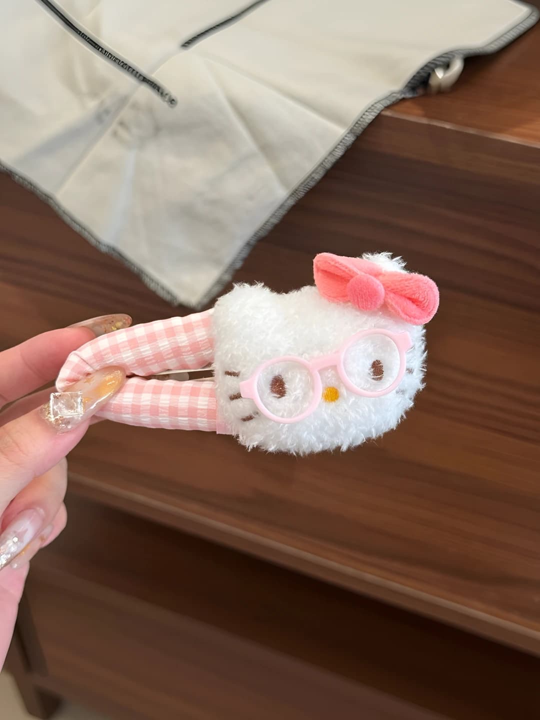 Зажим с котом Kt [Розовый]