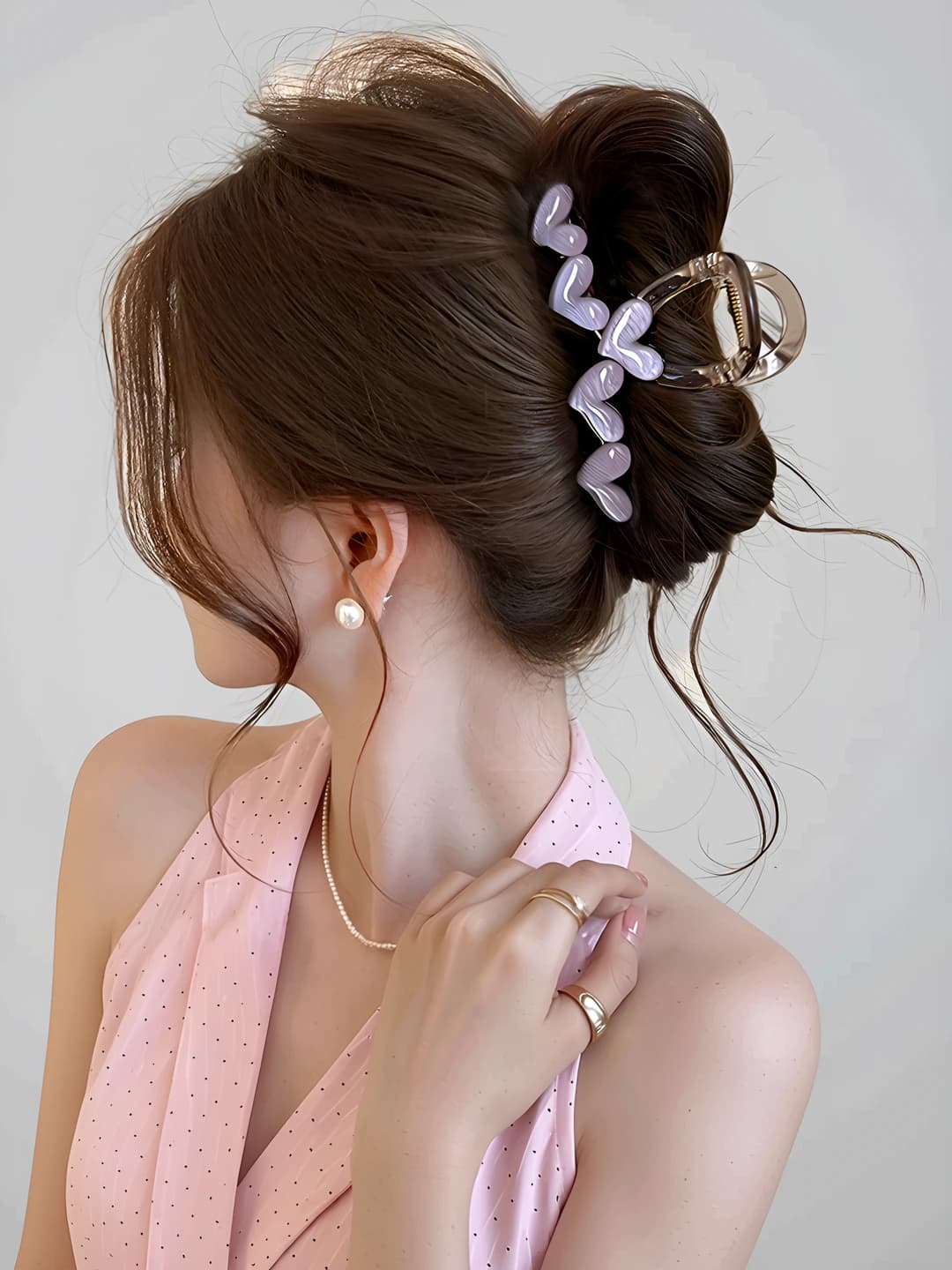 Фиолетовый зажим-сердце (8 см)