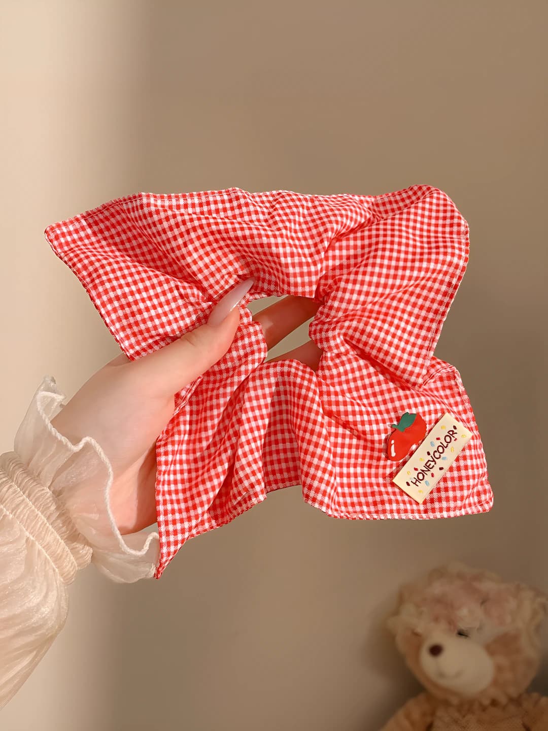 1# Красный клетчатый квадрат 21*22 см