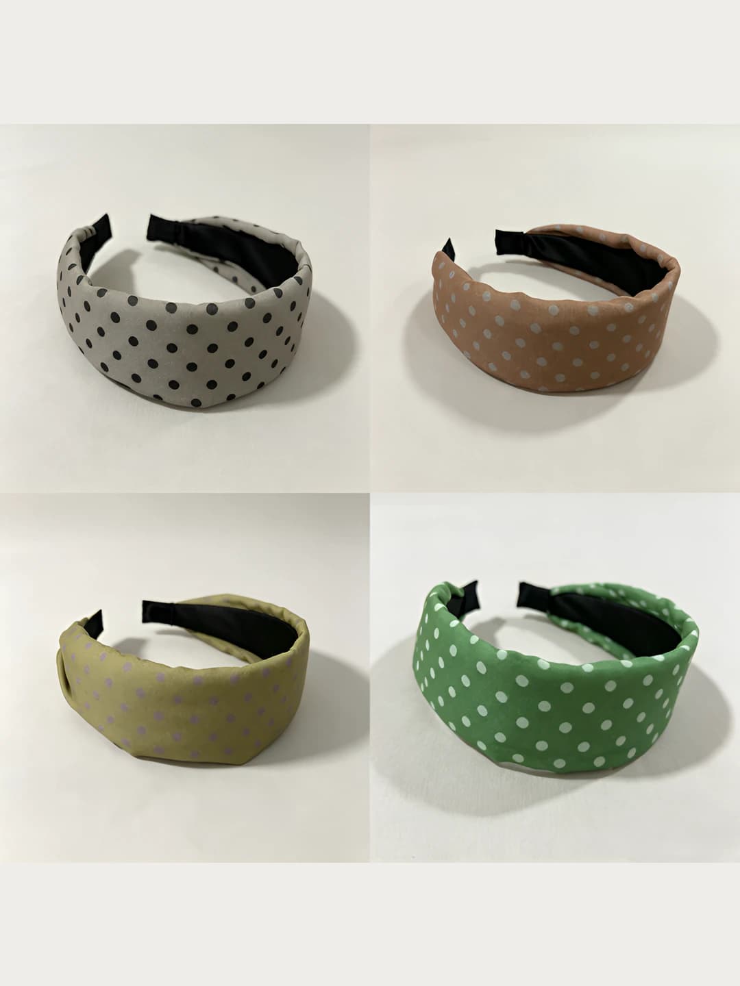 Women's wide polka dot headband, face slimming, hair holding, Japanese-Korean style, fresh and sweet, fabric