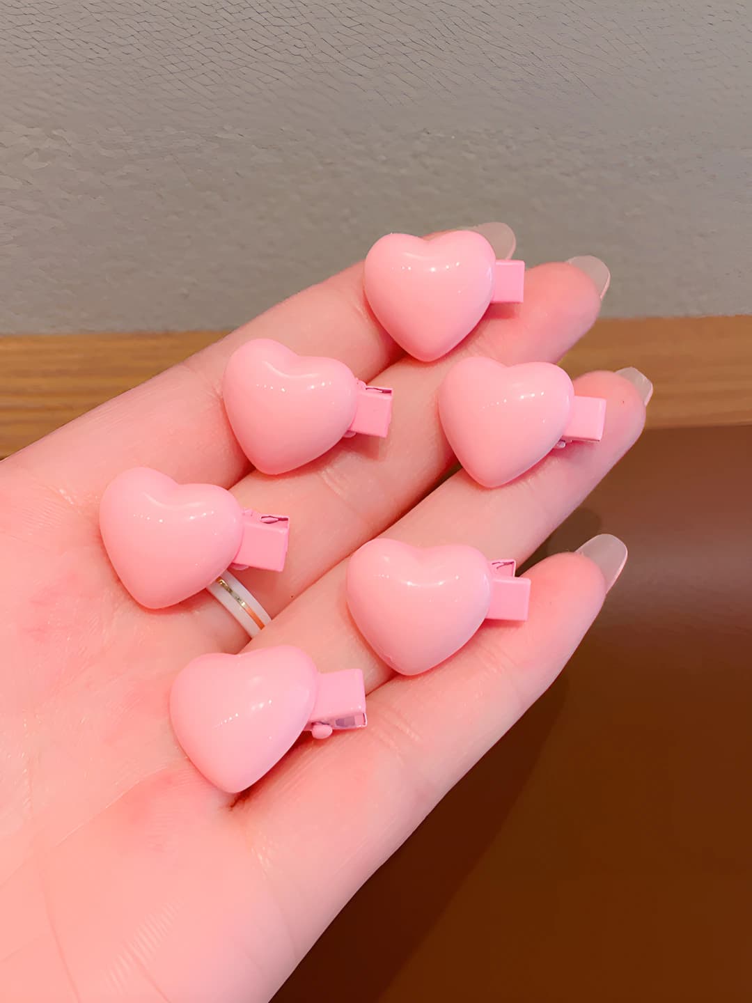 Розовое сердце 1 шт