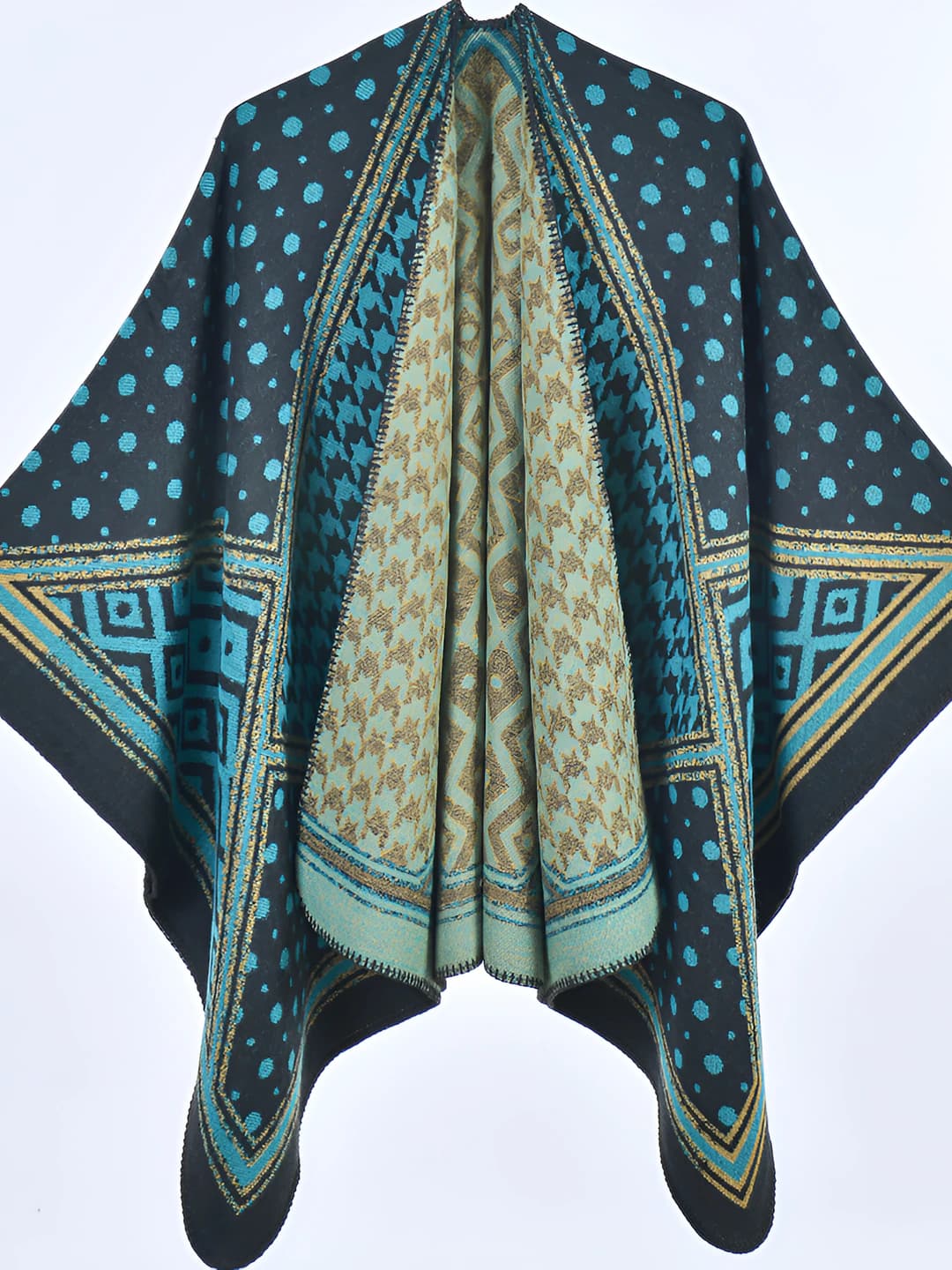 Ko'k-qora houndstooth