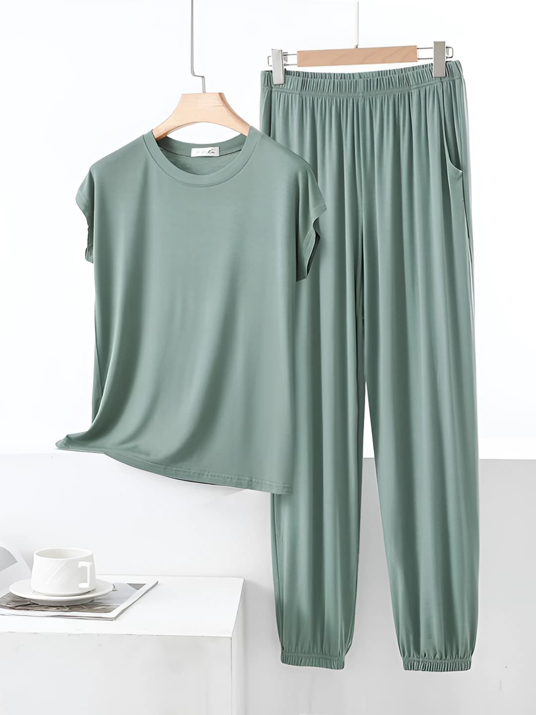 Matcha green + Matcha green pants