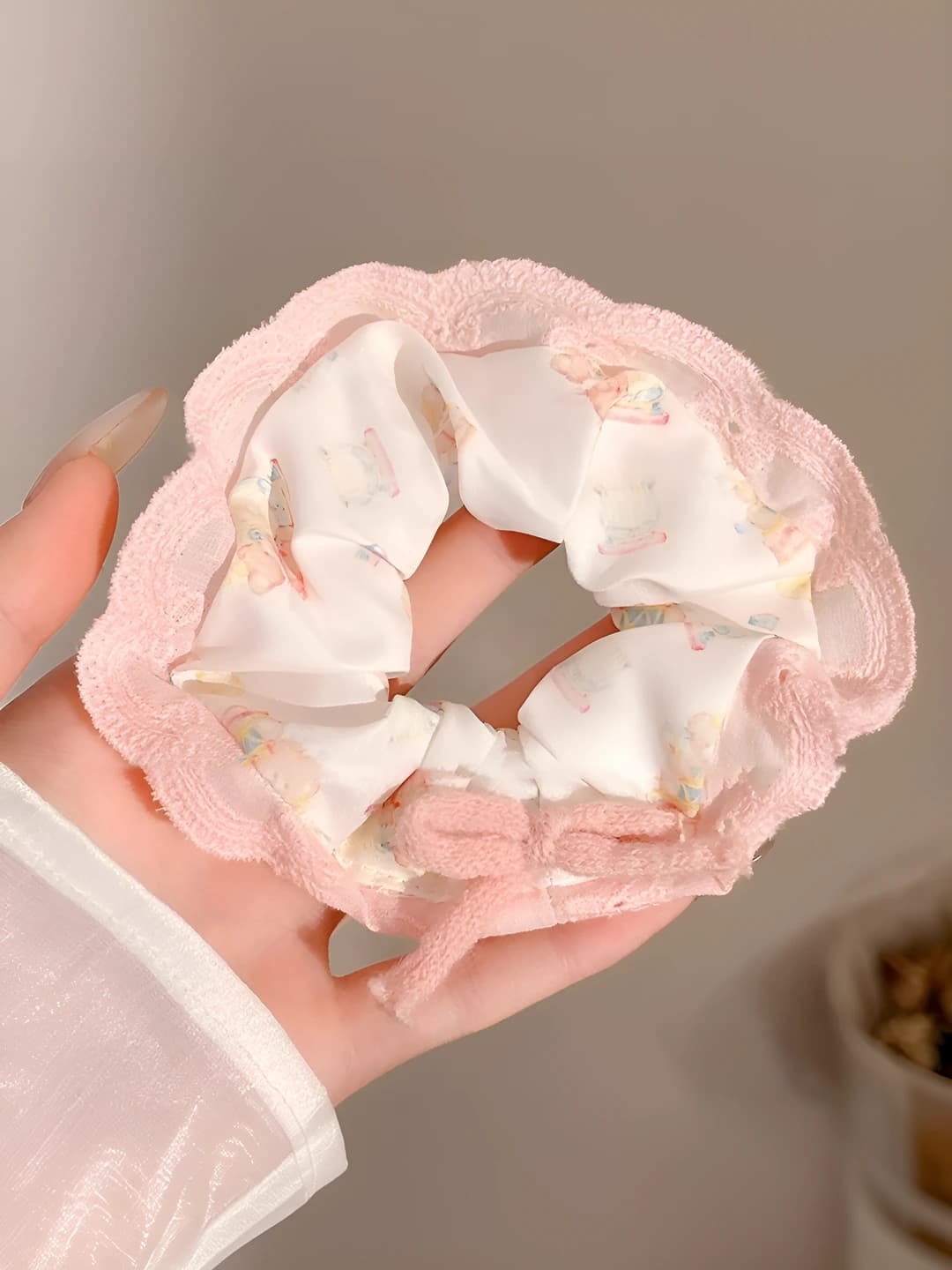 1# Бант, розовый, 10 см