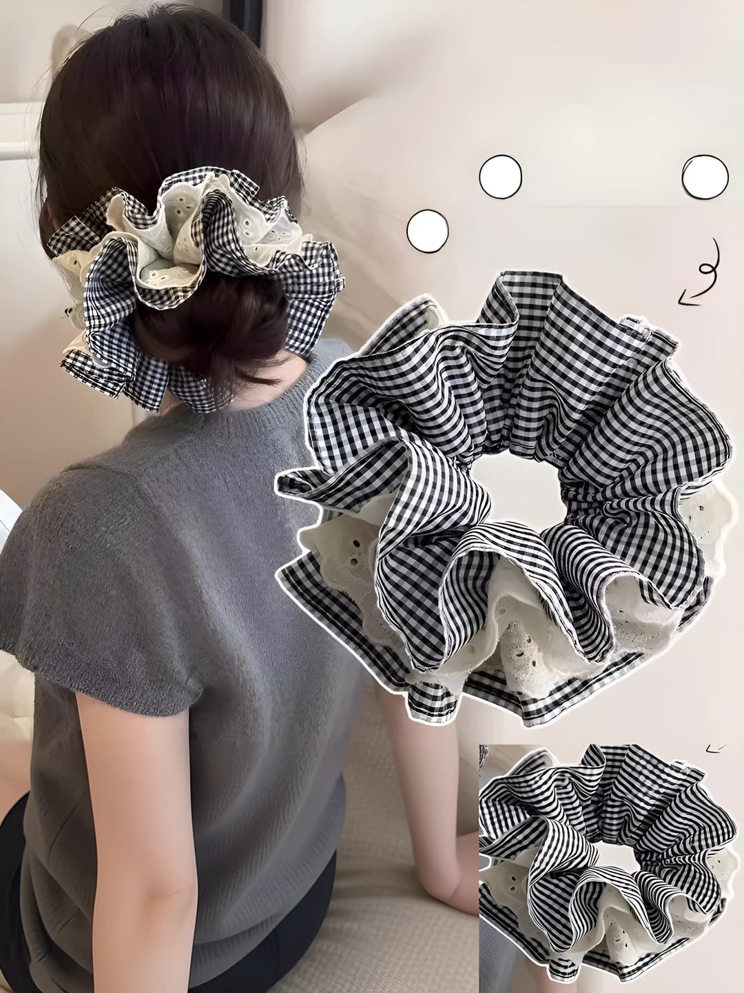 Plaid lace ~13 cm