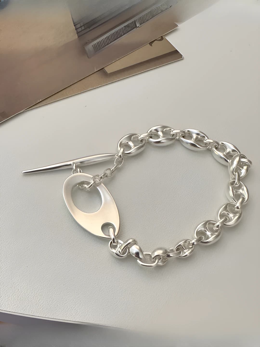 White gold - bracelet (gold plated)