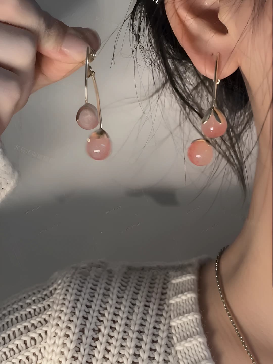 4# Silver post - Gold - Pink