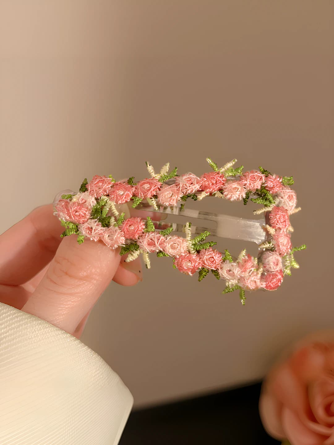 6# Мелкий цветочный кружевной зажим средний ~9cm