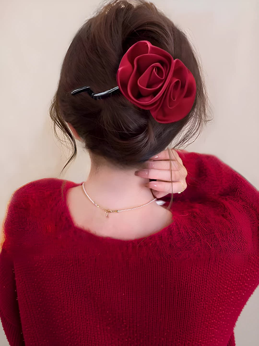 Red retro flower 11CM