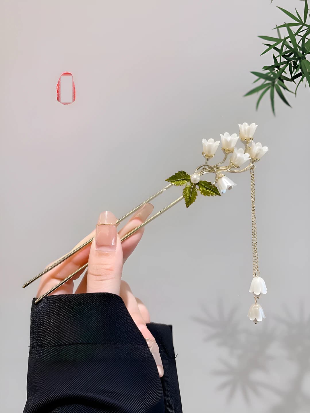 52# Alloy 6 pearl flower pendant - Gold (bagged)