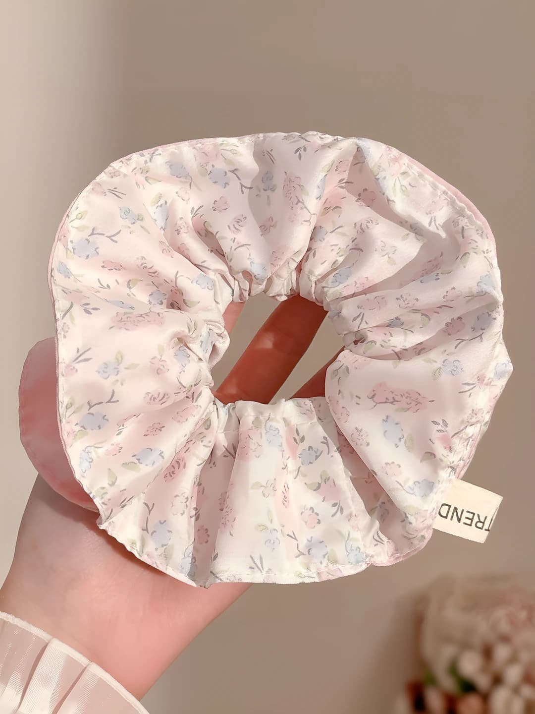 1# Pink floral double layer ~15 cm