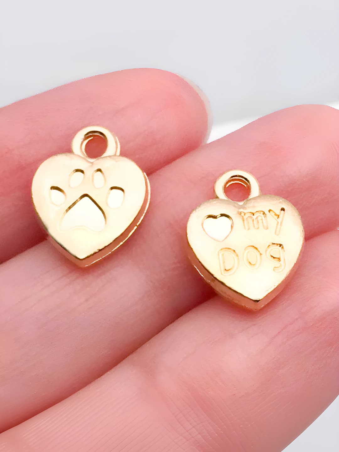 1 pc heart MYDOG dog 13x10mm-1.3g-20530