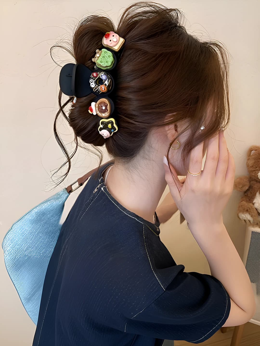 15# Glossy black donut 10 cm