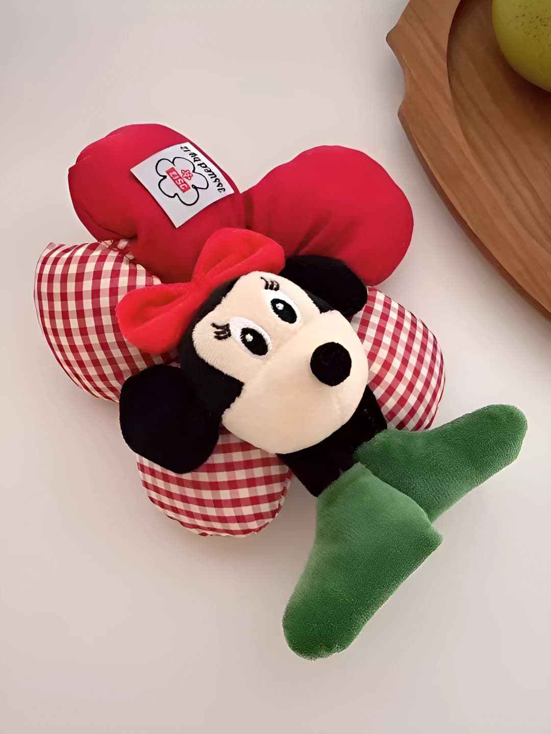 Игрушка Микки, зелёные лапы, чёрно-белая резинка