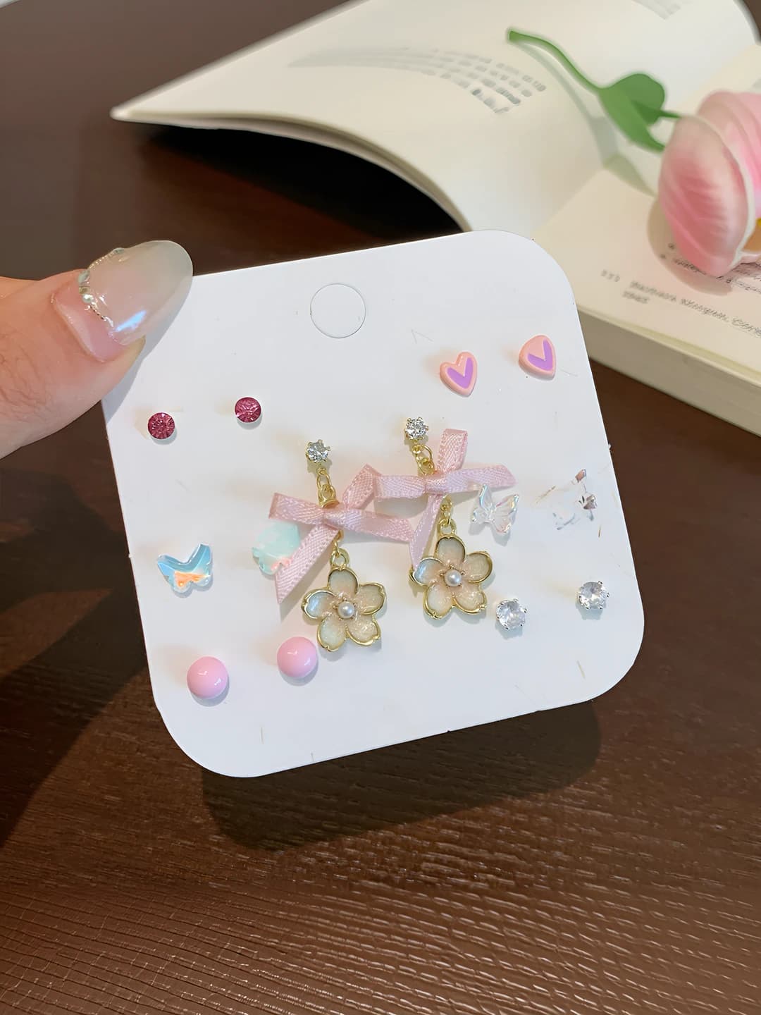YHS1 Pink bean sakura tassel