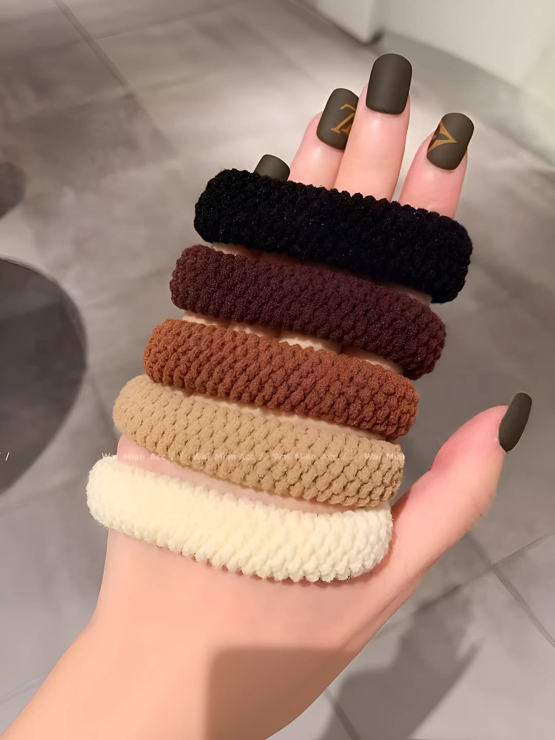 Thin wave dark coffee 5 pcs