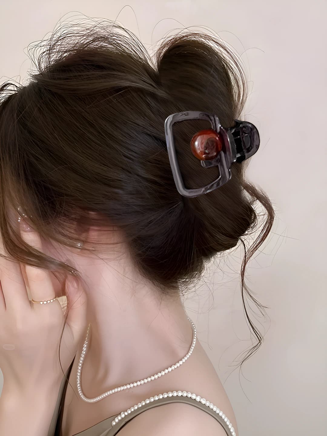 1# Black-brown square clip 5.5cm