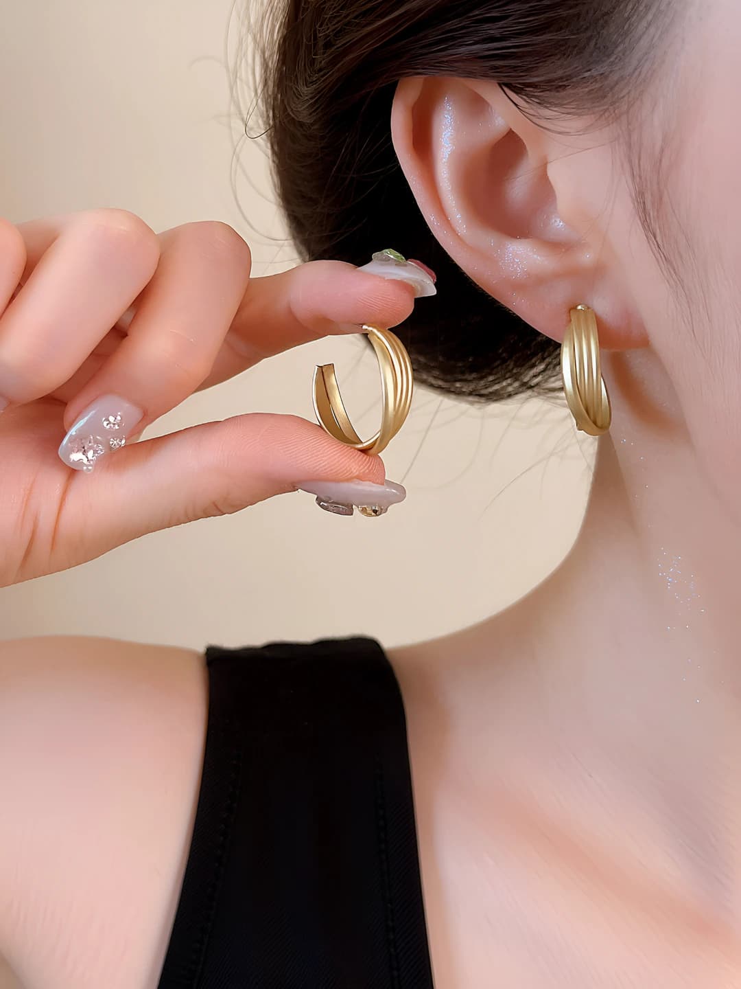 Gold matte studs