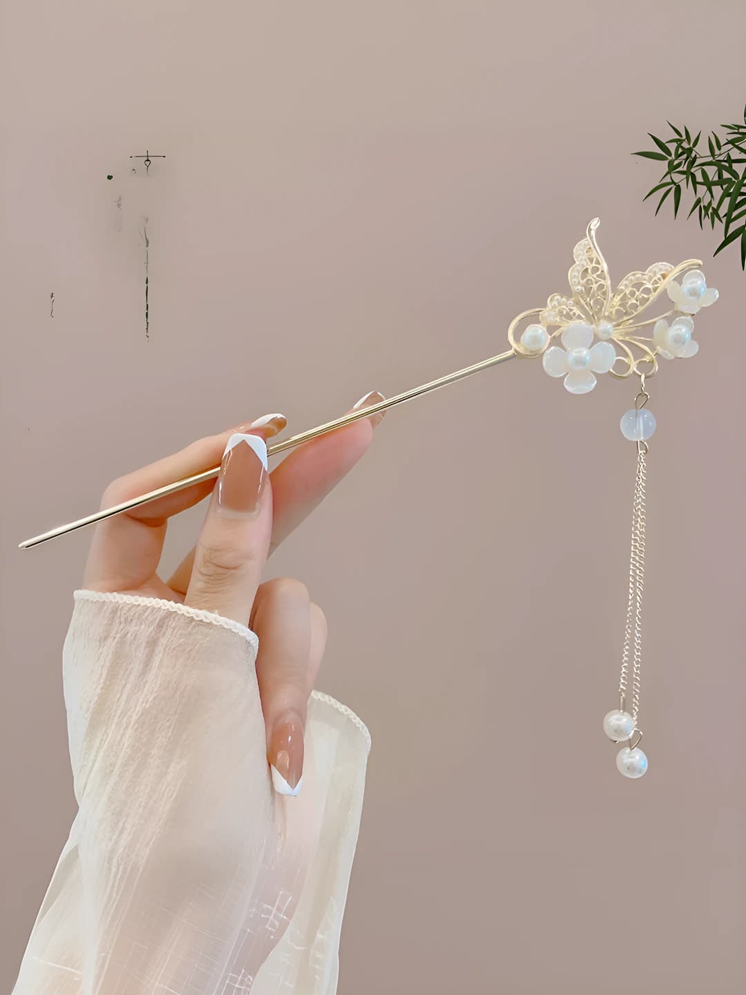 Multicolour butterfly tassel