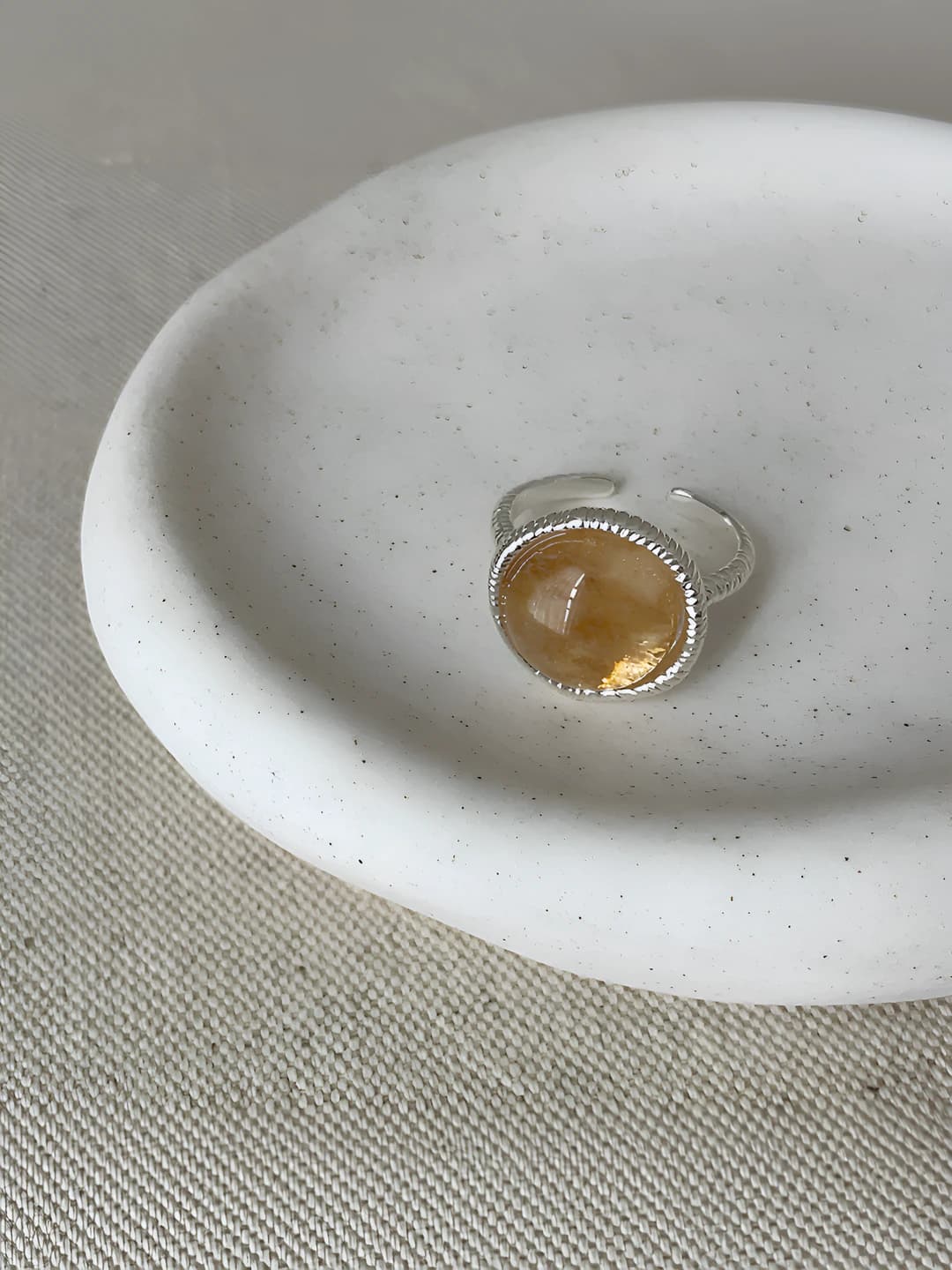 Ring - Silver-Coffee