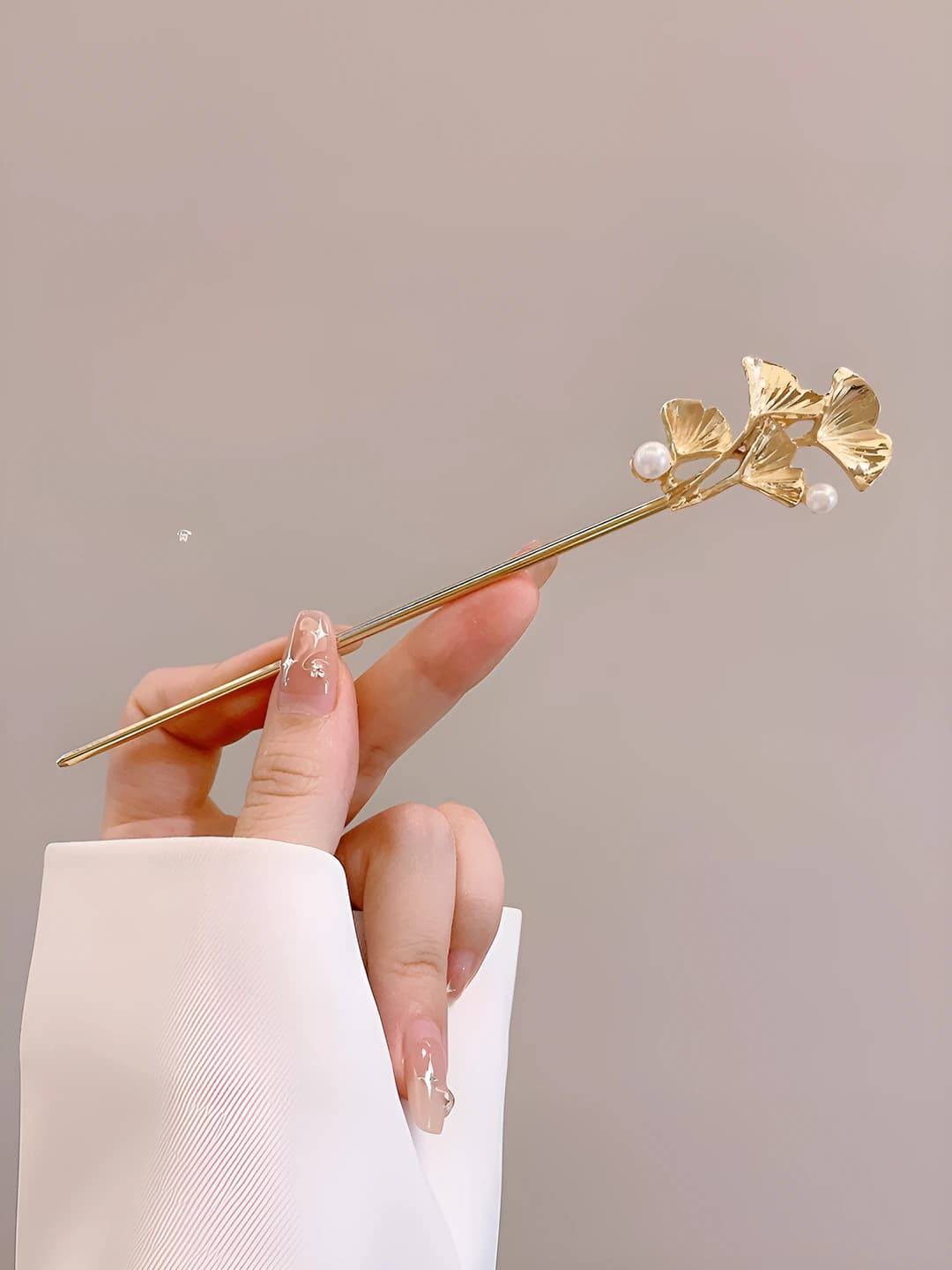 4# Pearl fan shape gold