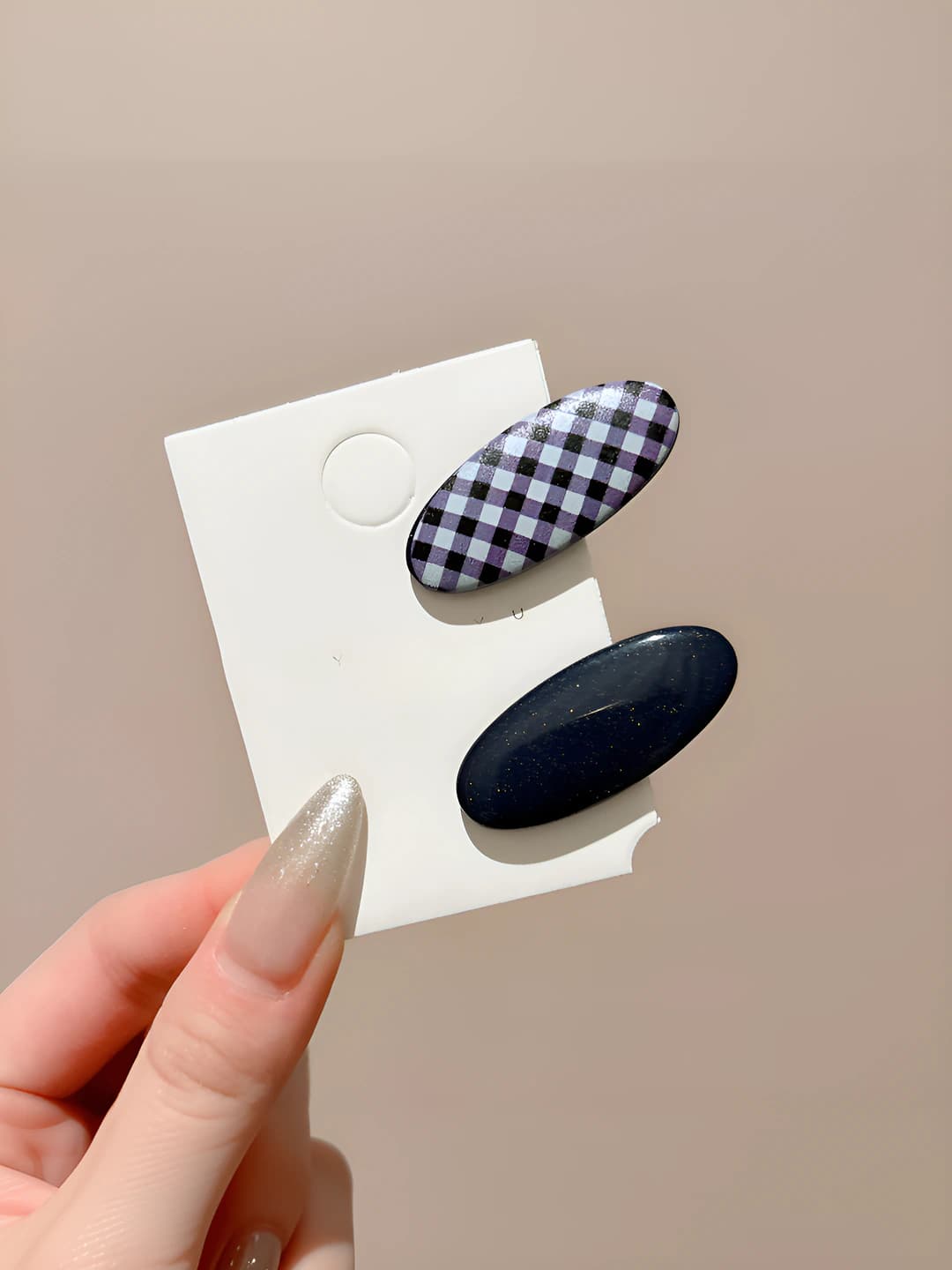 1# Blue plaid 2 pcs - 4cm