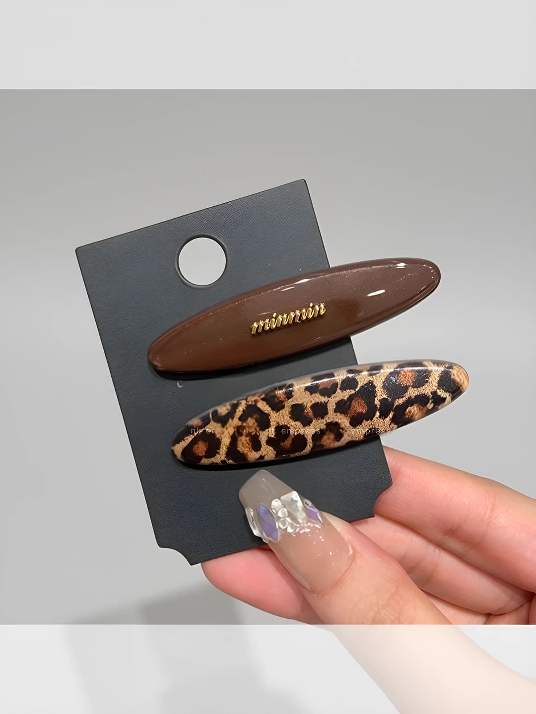 1# Буквы+Леопард - зажим 4cm, аксессуар 7cm